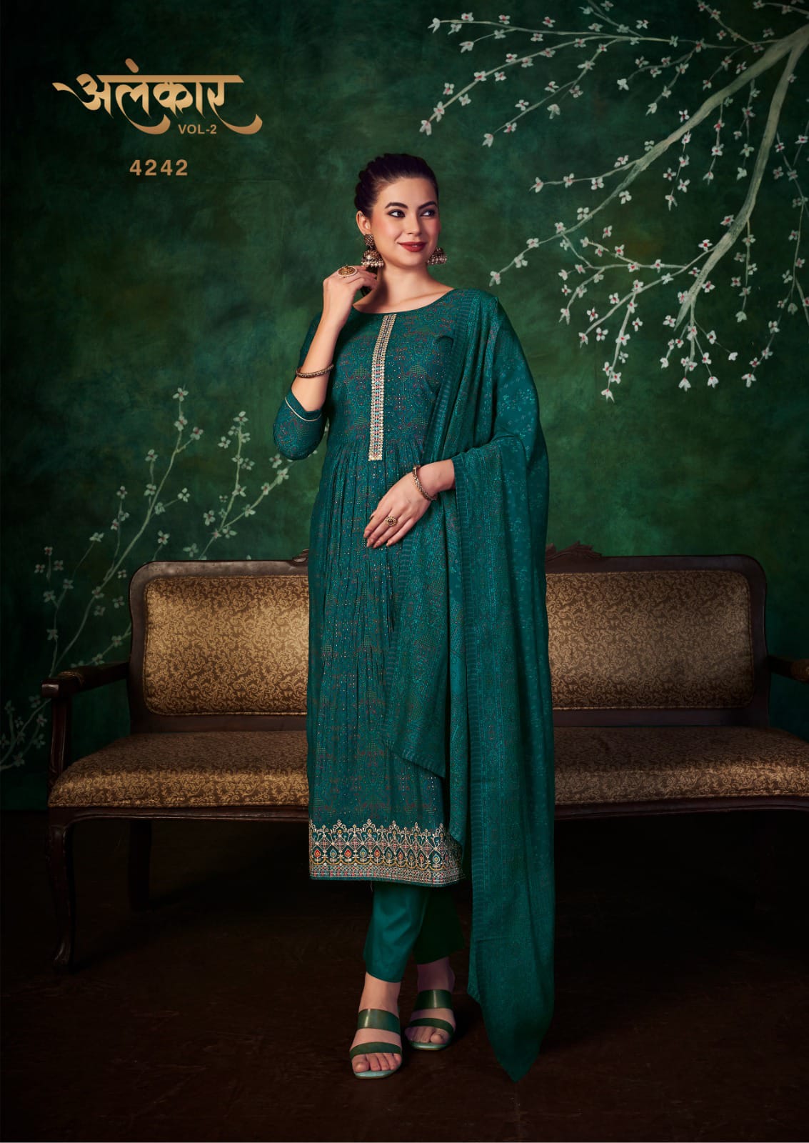 Alankar Vol 2 By Rang Sequence Work Muslin Designer Salwar Suits